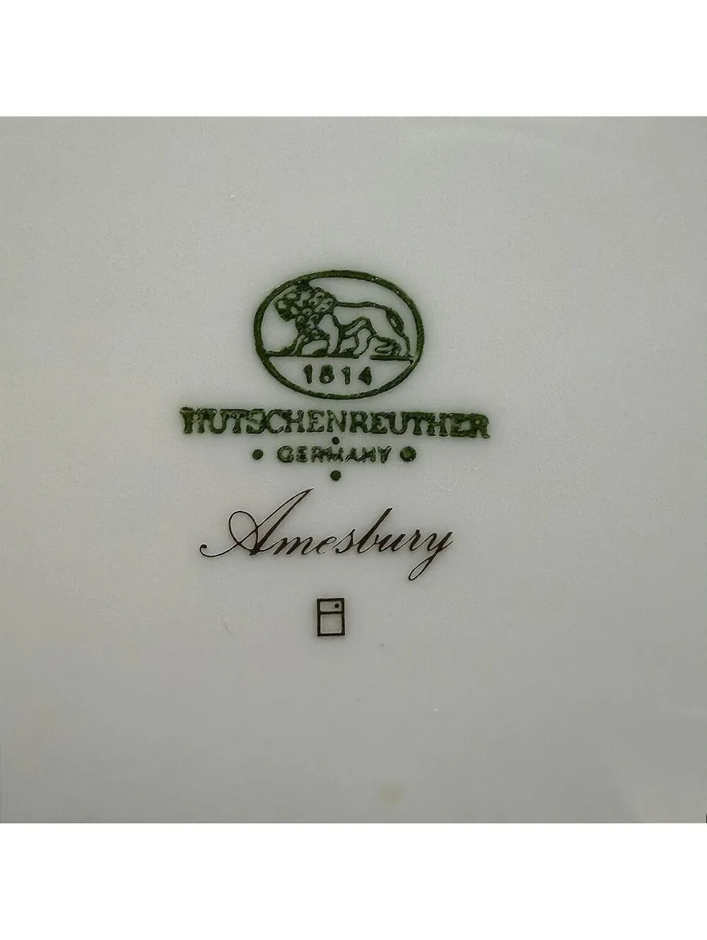 Rare Vintage Hutschenreuther Amesbury Germany Blue Gold Porcelain Plate 8